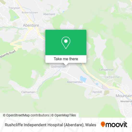 Rushcliffe Independent Hospital (Aberdare) map