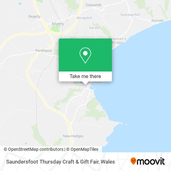 Saundersfoot Thursday Craft & Gift Fair map