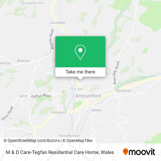 M & D Care-Tegfan Residential Care Home map