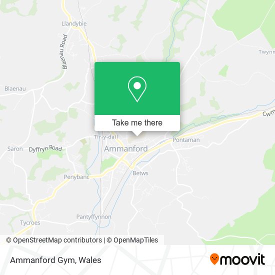 Ammanford Gym map