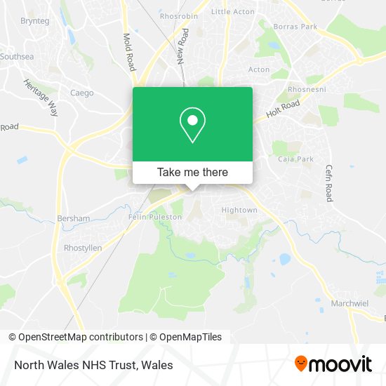 North Wales NHS Trust map