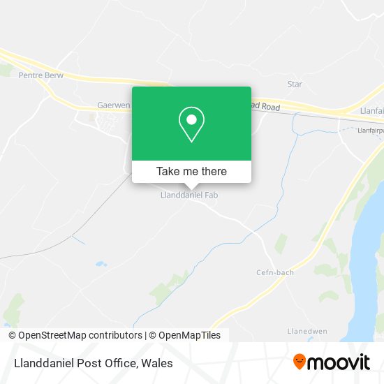 Llanddaniel Post Office map