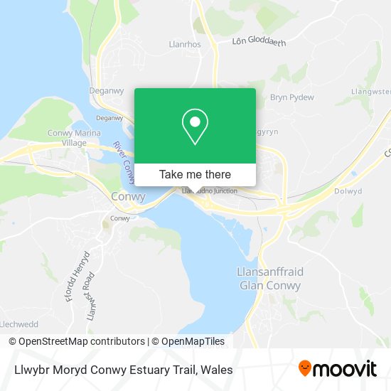 Llwybr Moryd Conwy Estuary Trail map