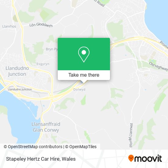 Stapeley Hertz Car Hire map