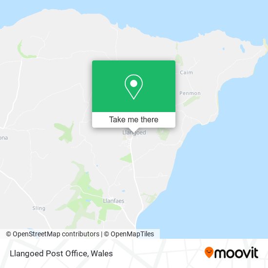 Llangoed Post Office map