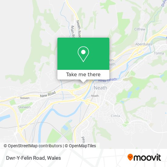 Dwr-Y-Felin Road map