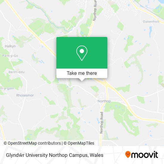 Glyndŵr University Northop Campus map