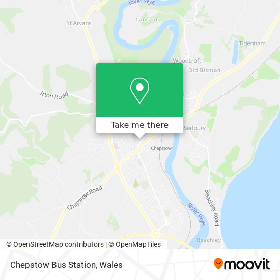 Chepstow Bus Station map