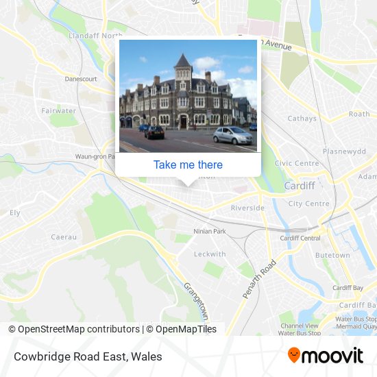 Cowbridge Road East map