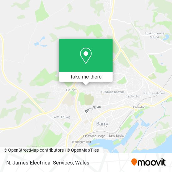 N. James Electrical Services map