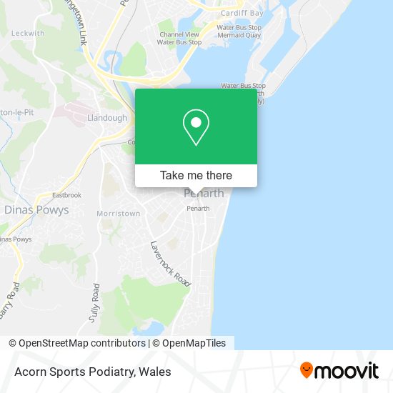 Acorn Sports Podiatry map