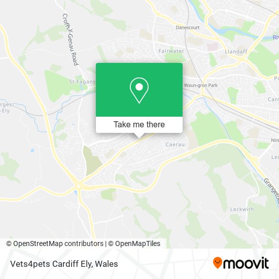 Vets4pets Cardiff Ely map
