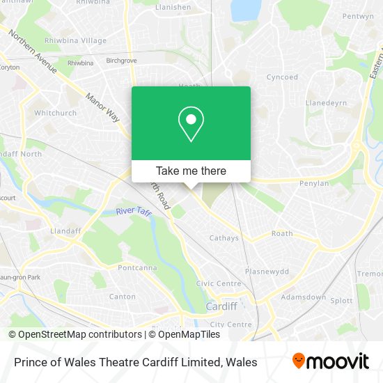 Prince of Wales Theatre Cardiff Limited map