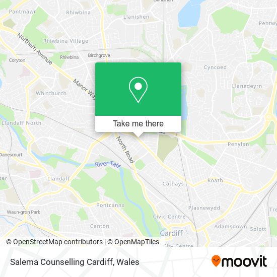 Salema Counselling Cardiff map