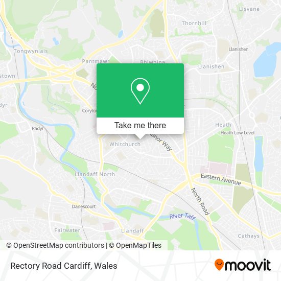 Rectory Road Cardiff map