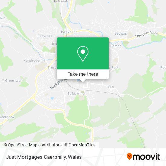 Just Mortgages Caerphilly map