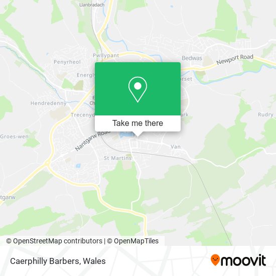 Caerphilly Barbers map