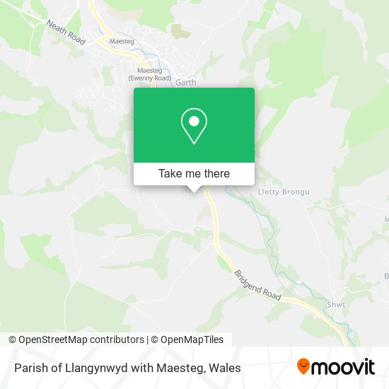 Parish of Llangynwyd with Maesteg map