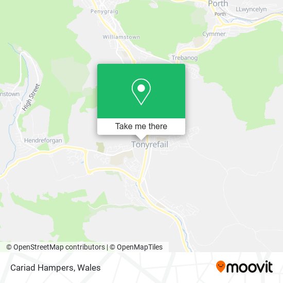 Cariad Hampers map
