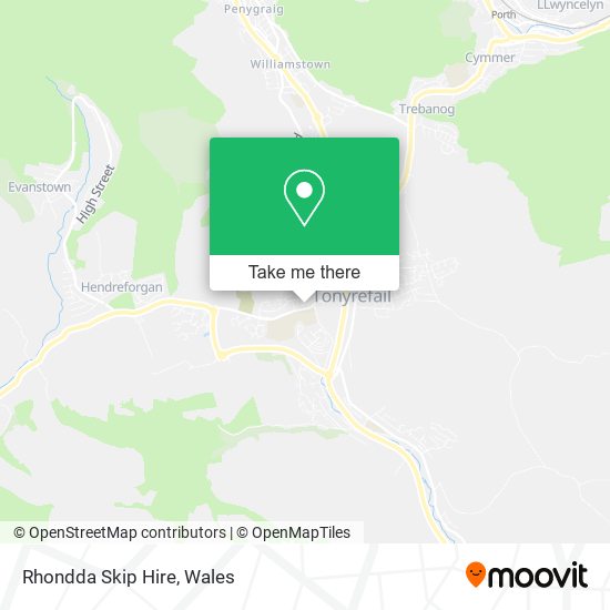 Rhondda Skip Hire map