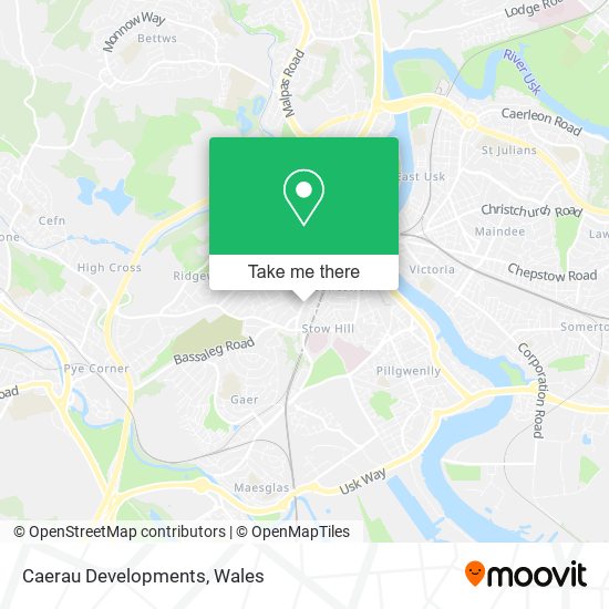 Caerau Developments map