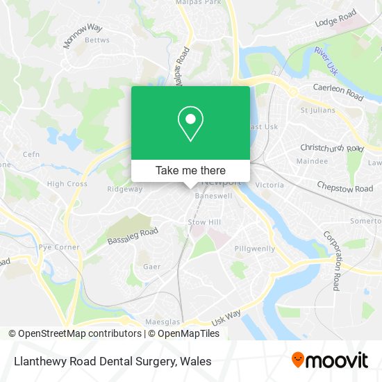 Llanthewy Road Dental Surgery map