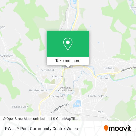 PWLL Y Pant Community Centre map