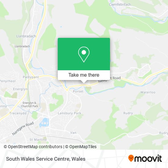 South Wales Service Centre map