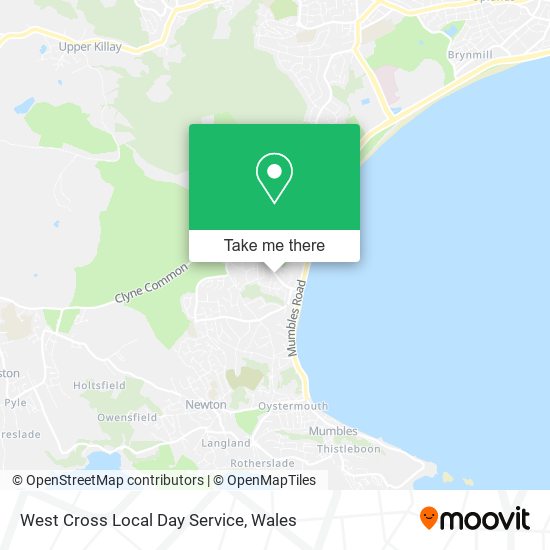 West Cross Local Day Service map