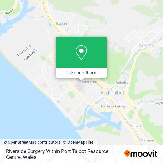 Riverside Surgery Within Port Talbot Resource Centre map