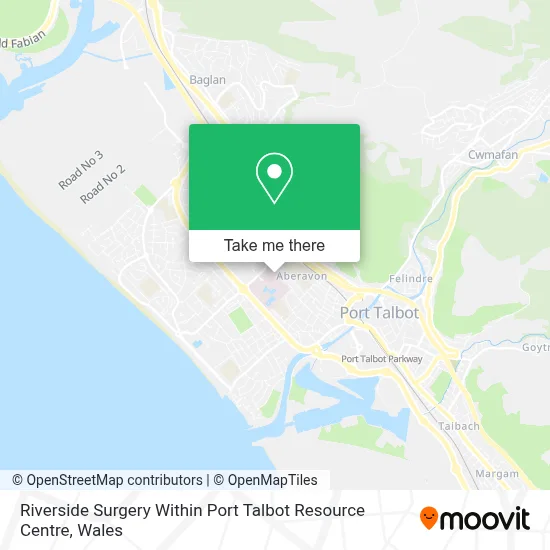 Riverside Surgery Within Port Talbot Resource Centre map