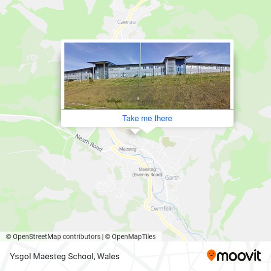 Ysgol Maesteg School map