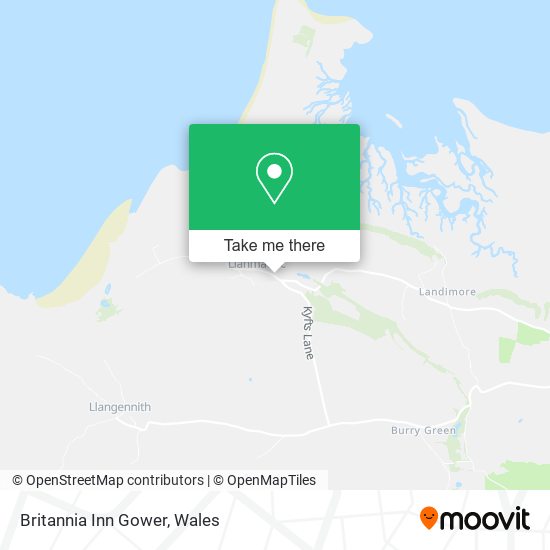 Britannia Inn Gower map