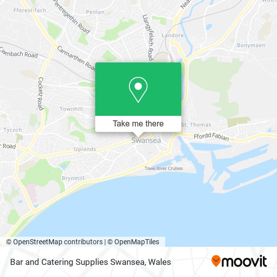 Bar and Catering Supplies Swansea map