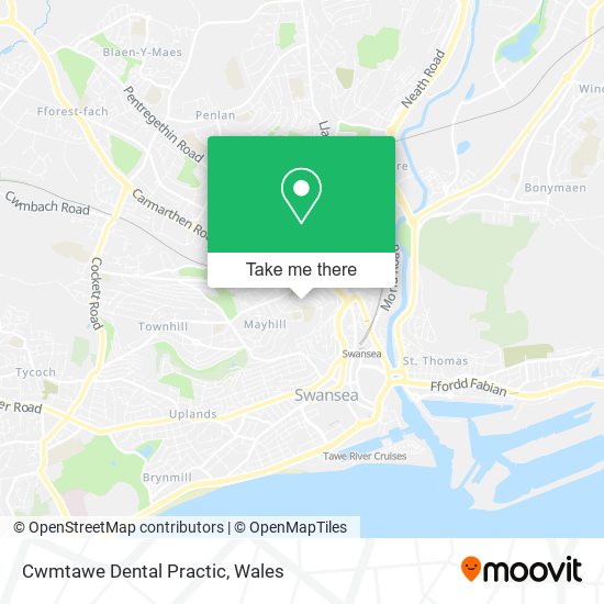 Cwmtawe Dental Practic map