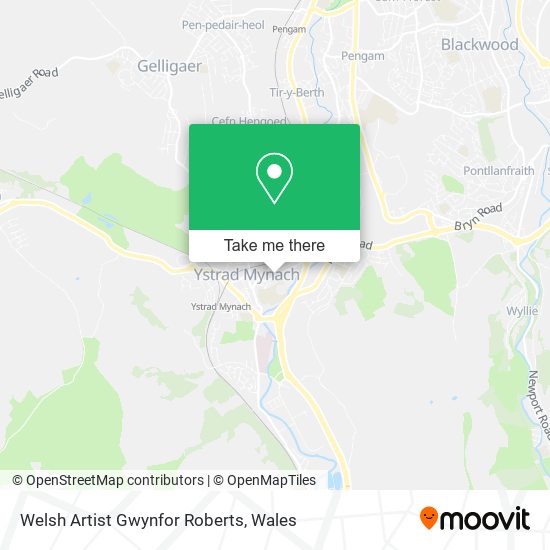 Welsh Artist Gwynfor Roberts map