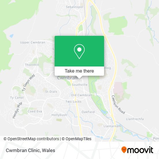 Cwmbran Clinic map