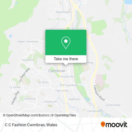 C C Fashion Cwmbran map