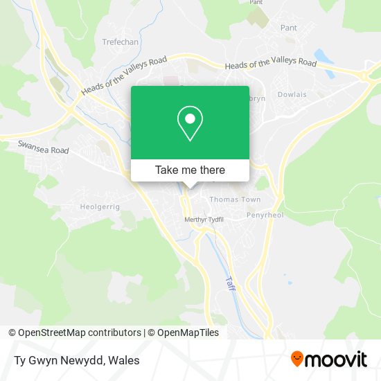 Ty Gwyn Newydd map