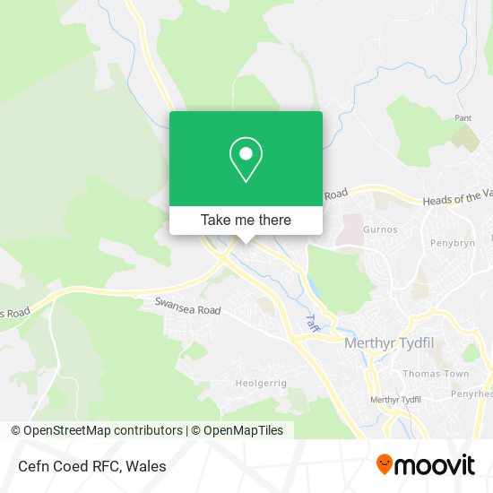 Cefn Coed RFC map