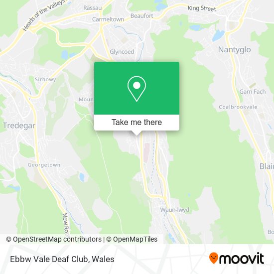 Ebbw Vale Deaf Club map