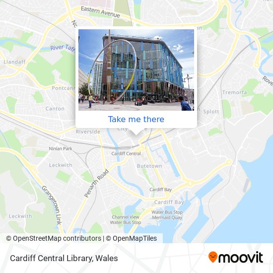 Cardiff Central Library map