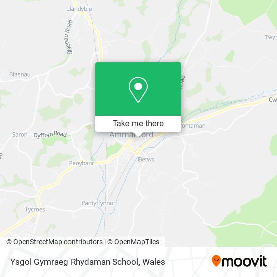 Ysgol Gymraeg Rhydaman School map