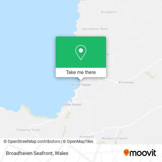 Broadhaven Seafront map