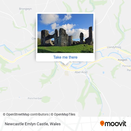 Newcastle Emlyn Castle map