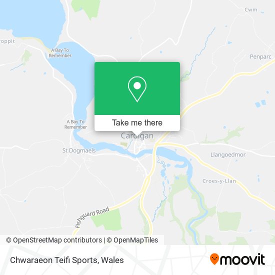 Chwaraeon Teifi Sports map