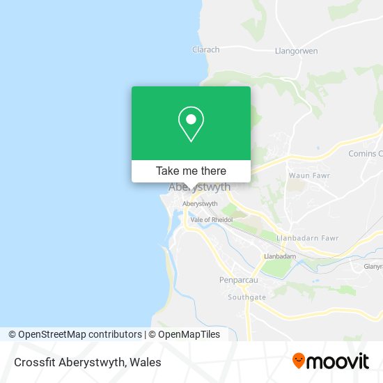 Crossfit Aberystwyth map