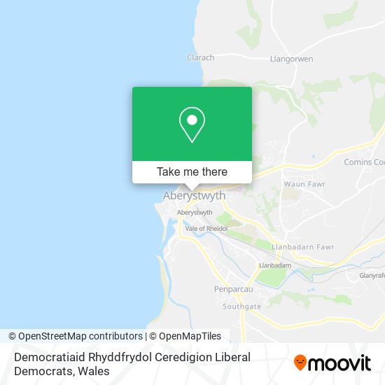 Democratiaid Rhyddfrydol Ceredigion Liberal Democrats map