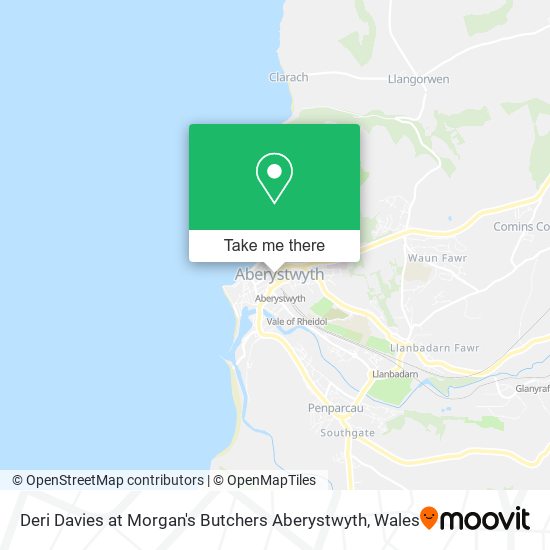 Deri Davies at Morgan's Butchers Aberystwyth map
