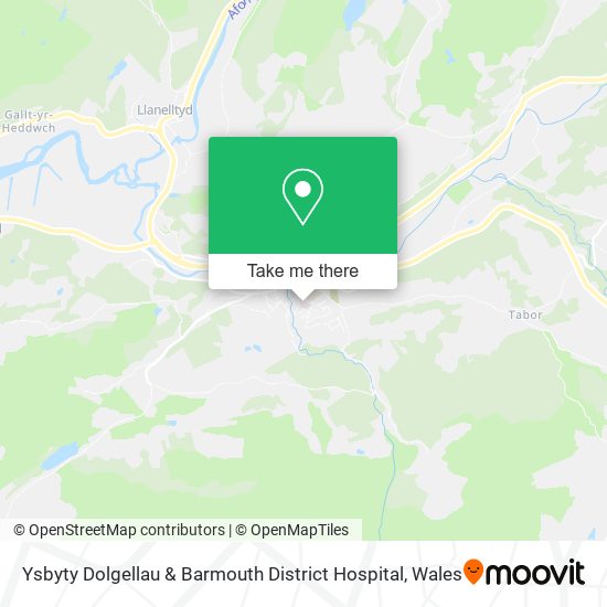 Ysbyty Dolgellau & Barmouth District Hospital map